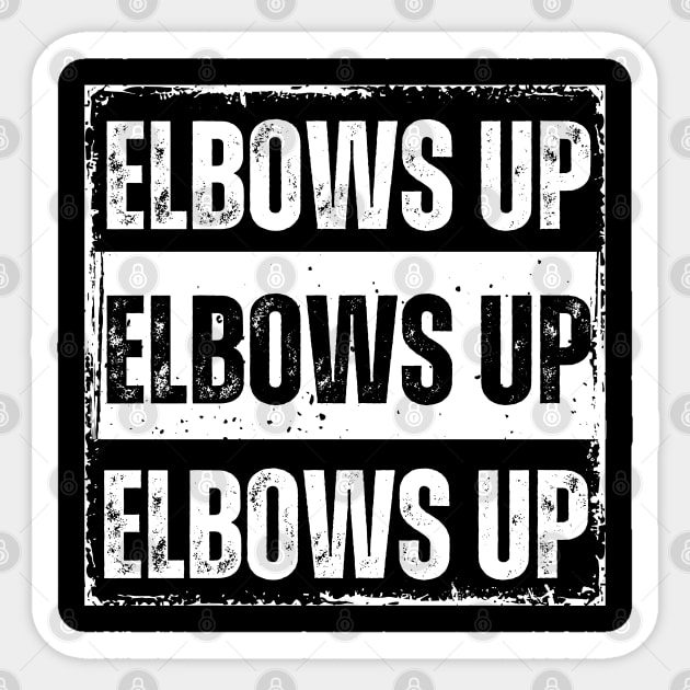 Elbows-Up Sticker by Creatifly Graphic Tees